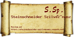 Steinschneider Szilvánusz névjegykártya